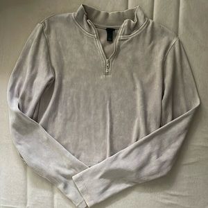 Crop half zip jacket